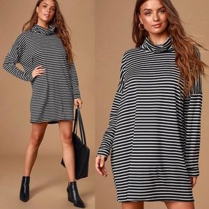 Lulu’s Abington Striped Cowl Dress